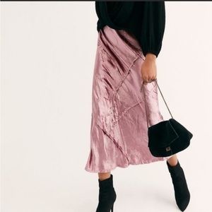 Free People Solid Serious Swagger Skirt in Dawn Mauve Size Small